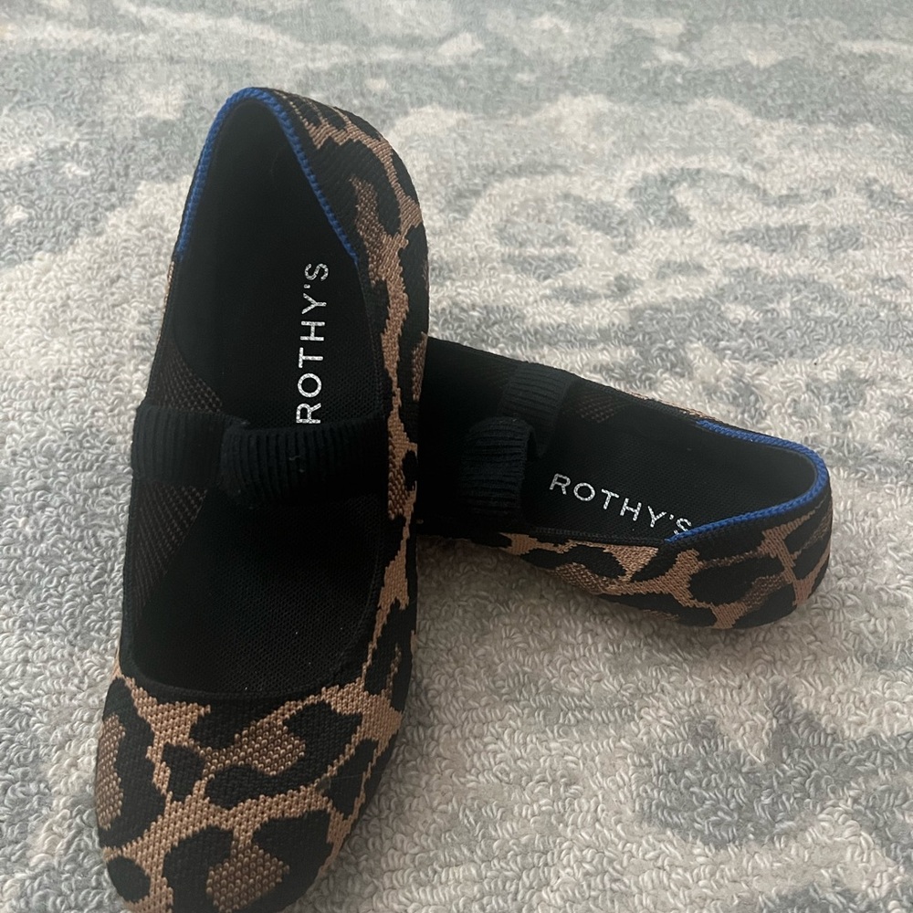 Rothy's Leopard Mary Jane Flats - Size 4